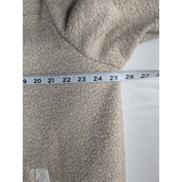 New Tommy Hilfiger Womens XXL Faux Sherpa Snap Button Jacket Coat Beige Warm - Picture 11 of 15